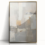 Mid Century Modern Abstract Art - Neutral Minimalist Geometric Decor