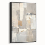 Mid Century Modern Abstract Art - Neutral Minimalist Geometric Decor