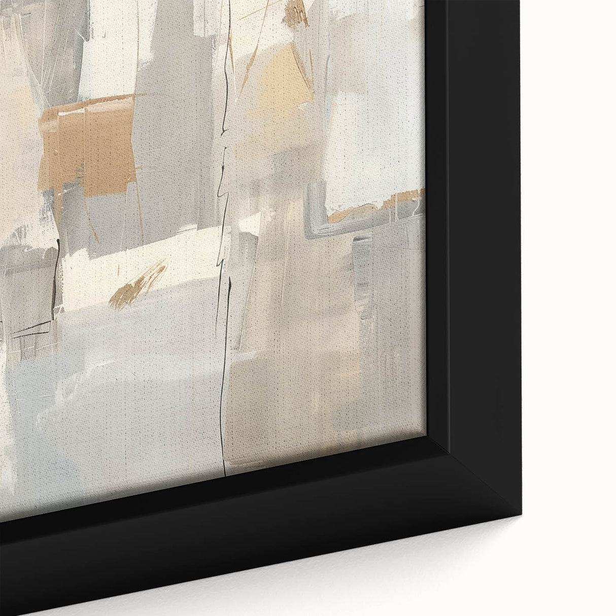 Mid Century Modern Abstract Art - Neutral Minimalist Geometric Decor