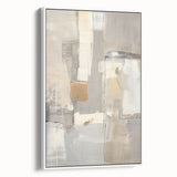 Mid Century Modern Abstract Art - Neutral Minimalist Geometric Decor