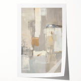 Mid Century Modern Abstract Art - Neutral Minimalist Geometric Decor
