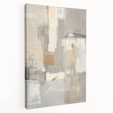 Mid Century Modern Abstract Art - Neutral Minimalist Geometric Decor