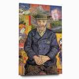 Large abstract wall art on acrylic glass depicting vibrant, swirling blue and yellow hues.