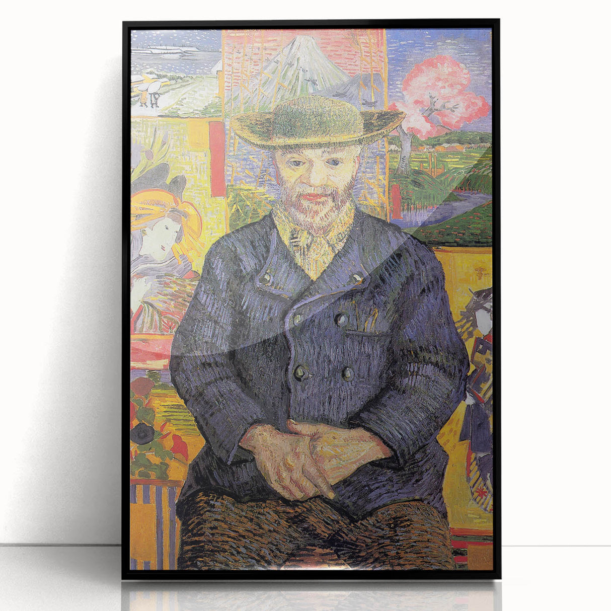 Large abstract wall art print in mid-century modernist style.