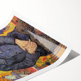 Extra large rolled canvas print featuring line art flowers in monochrome, ideal for large living room wall art.