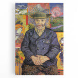 Black and white stretched canvas print of Van Gogh's 'Starry Night', ideal for kitchen wall art.