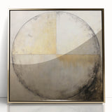 Framed wall art featuring abstract strokes in gold and black, set against a clean white background, perfect for modern home decor and artistic interior styling.