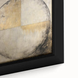 Abstract strokes wall art featuring vibrant colors of blue, orange, and yellow on a textured canvas, framed elegantly for a modern decor aesthetic.