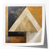 Abstract wall art print showcasing vibrant strokes in hues of blue, orange, and yellow, ideal for modern decor. Perfect for enhancing living spaces or offices.