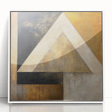 Framed abstract strokes wall art in white acrylic, showcasing bold brush strokes in vibrant colors. Perfect for modern home decor, adding a stylish touch to any room.