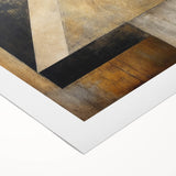 Abstract wall art on rolled canvas showcasing vibrant strokes of blue, orange, and yellow, ideal for modern home decor. Packaged securely in a cardboard tube for safe delivery.