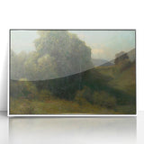 Modern Wall Art - Serene Valley Landscape with Lush Greens