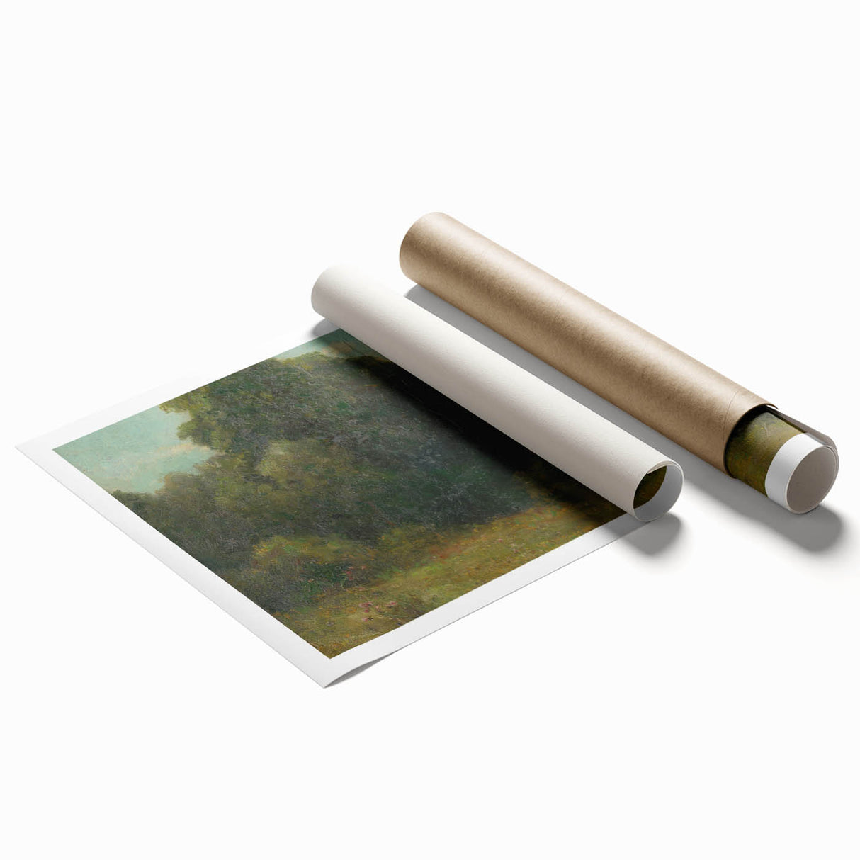 Modern Wall Art - Serene Valley Landscape with Lush Greens