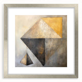 Abstract strokes wall art framed in silver with a mat, showcasing vibrant colors and dynamic brushwork, perfect for modern home decor.