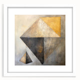 Abstract strokes wall art framed in white mat, showcasing vibrant colors and dynamic lines, perfect for modern home decor and artistic expression.