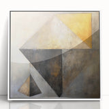 Framed abstract strokes wall art in white acrylic, showcasing vibrant colors and dynamic patterns, ideal for modern home decor and art enthusiasts.