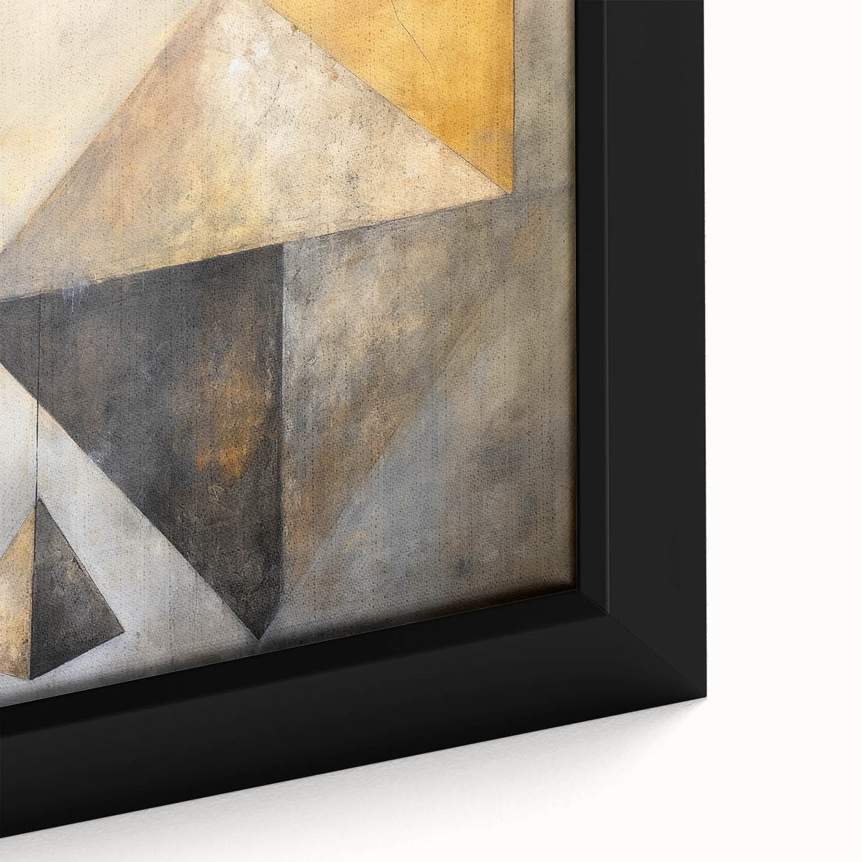 Close-up of abstract strokes wall art in a black frame, showcasing vibrant colors and textured details, perfect for modern home decor and artistic enhancement.