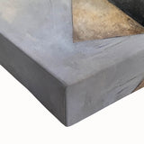 Close-up view of abstract strokes wall art on stretched canvas, showcasing vibrant colors and intricate textures, perfect for modern home decor.