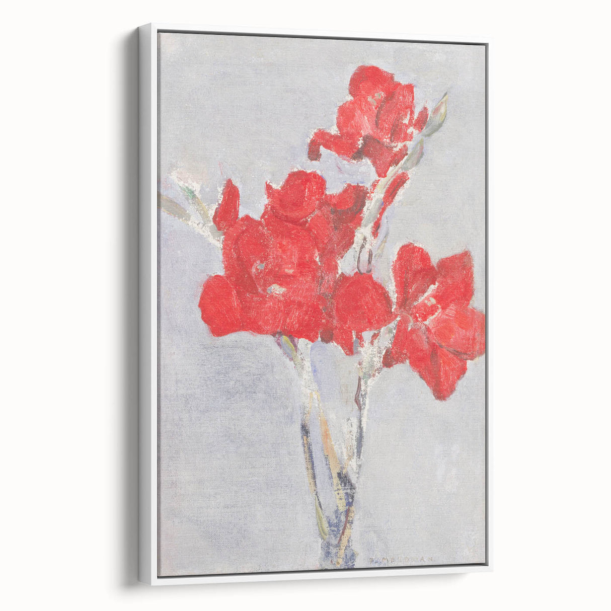 Modern Wall Art - Piet Mondrian’s Red Gladioli Print