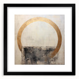 Abstract strokes wall art framed in black with a white mat, showcasing vibrant colors and dynamic patterns, perfect for modern home decor.