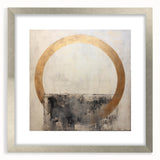 Abstract strokes wall art framed in silver with a mat, showcasing vibrant colors and dynamic patterns, ideal for modern home decor. Perfect for adding a contemporary touch to any room.