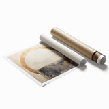 Abstract strokes wall art print showcasing vibrant colors in dynamic patterns, rolled and ready for framing, perfect for modern home decor.