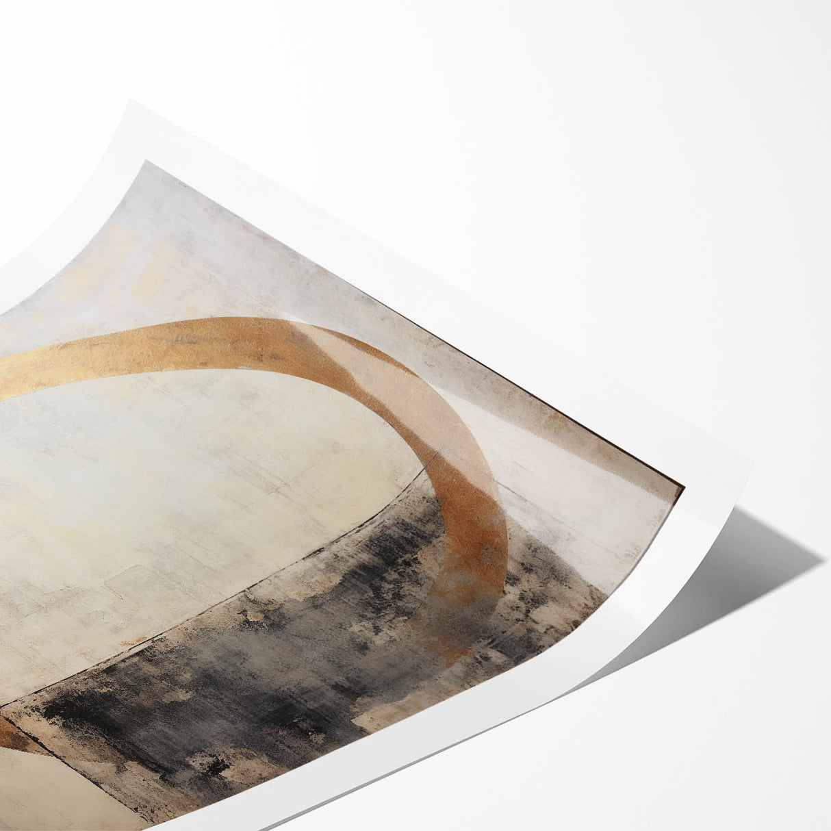 Abstract strokes wall art print showcasing vibrant colors and dynamic shapes, rolled and ready for framing, perfect for modern home decor accents.