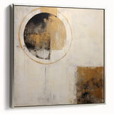 Framed abstract strokes wall art in silver tones, showcasing dynamic patterns and textures, perfect for modern home decor. Side view highlights its elegant design.