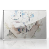 Modern Wall Art - Abstract Landscape with Tree and House