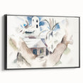 Modern Wall Art - Abstract Landscape with Tree and House