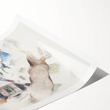 Modern Wall Art - Abstract Landscape with Tree and House