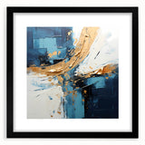 Abstract wall art featuring bold black strokes on a white background, framed with a sleek matte finish, perfect for modern home decor and artistic expression.