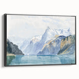 Modern Wall Art - Serene Alpine Landscape with Tranquil Waters