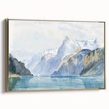 Modern Wall Art - Serene Alpine Landscape with Tranquil Waters