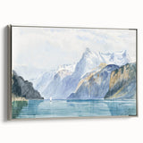 Modern Wall Art - Serene Alpine Landscape with Tranquil Waters