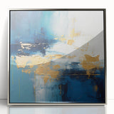 Framed abstract wall art featuring dynamic silver strokes on a white background, perfect for modern home decor. Ideal for enhancing contemporary living spaces.