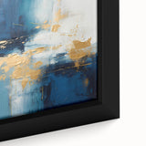 Close-up of framed abstract strokes wall art, showcasing vibrant colors and dynamic textures, ideal for modern home décor. Perfect for adding a contemporary touch.
