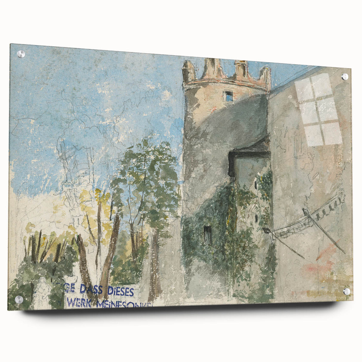 Modern Wall Art - Mansion Study with Rustic Charm