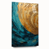 Abstract strokes wall art design displayed in a side view on acrylic glass, showcasing vibrant colors and modern aesthetics ideal for contemporary decor. This artwork enhances interior spaces with its unique artistic flair.