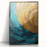 Framed abstract wall art featuring elegant gold strokes on a white background, ideal for modern decor. Perfect for adding a touch of sophistication to any space.