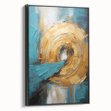 Framed abstract strokes wall art showcasing a modern black design, elegantly displayed from the side view, perfect for contemporary home decor.