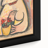 Modern Wall Art - Girl with a Basket of Flowers Print
