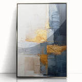 Framed abstract wall art featuring vibrant silver strokes on a textured background, ideal for modern home decor. Perfectly blends elegance and creativity, enhancing any space.