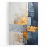 Abstract strokes wall art on stretched canvas, featuring vibrant colors in a fluid design. Ideal for modern home decor to enhance interior aesthetics.