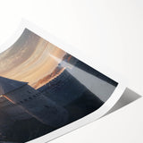 Scenic rolled print showcasing a vibrant landscape with a majestic castle set against rolling hills, ideal for home decor and art enthusiasts, protected in a durable tube.