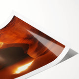 Rolled print showcasing a stunning landscape cave scene with vibrant colors and intricate details, ideal for home decor or art enthusiasts, packaged securely in a tube.