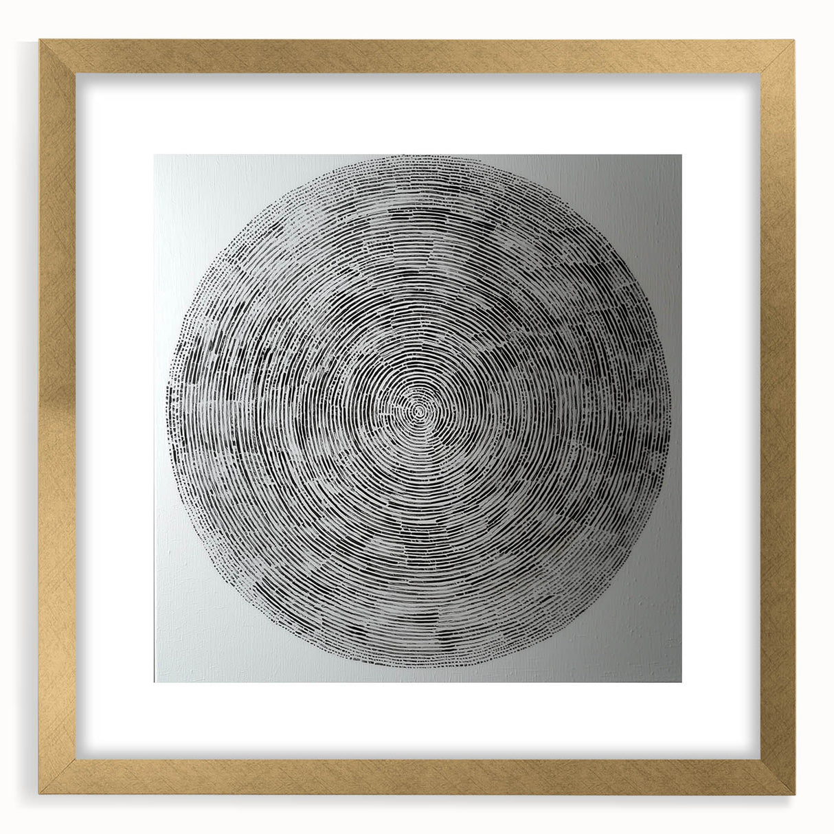 Minimalist Circular Bedroom Wall Art - Black and White Canvas Print