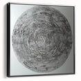 Minimalist Circular Bedroom Wall Art - Black and White Canvas Print