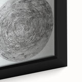 Minimalist Circular Bedroom Wall Art - Black and White Canvas Print