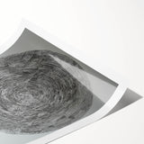 Minimalist Circular Bedroom Wall Art - Black and White Canvas Print